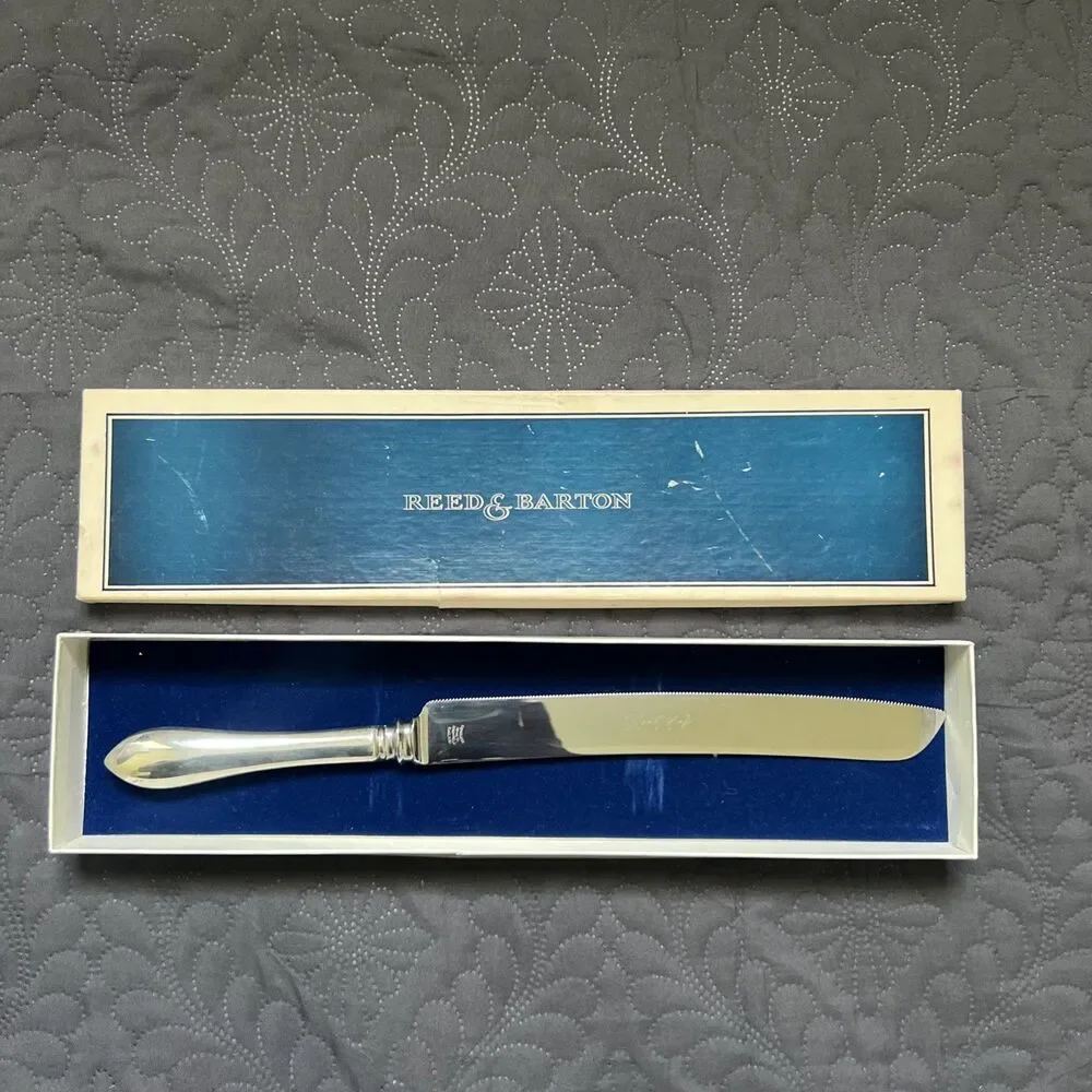 VTG Reed & Barton Orig. Paul Revere Design Stainless Steel Wedding Cake Knife